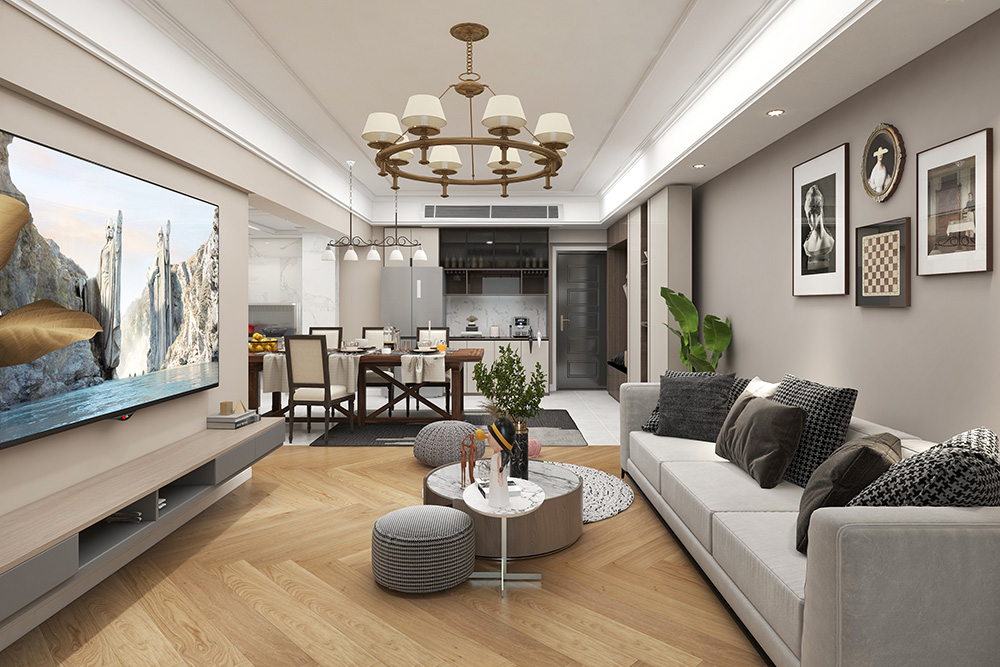 桃園湖居108m&sup2;現(xiàn)代輕奢風(fēng)格案例