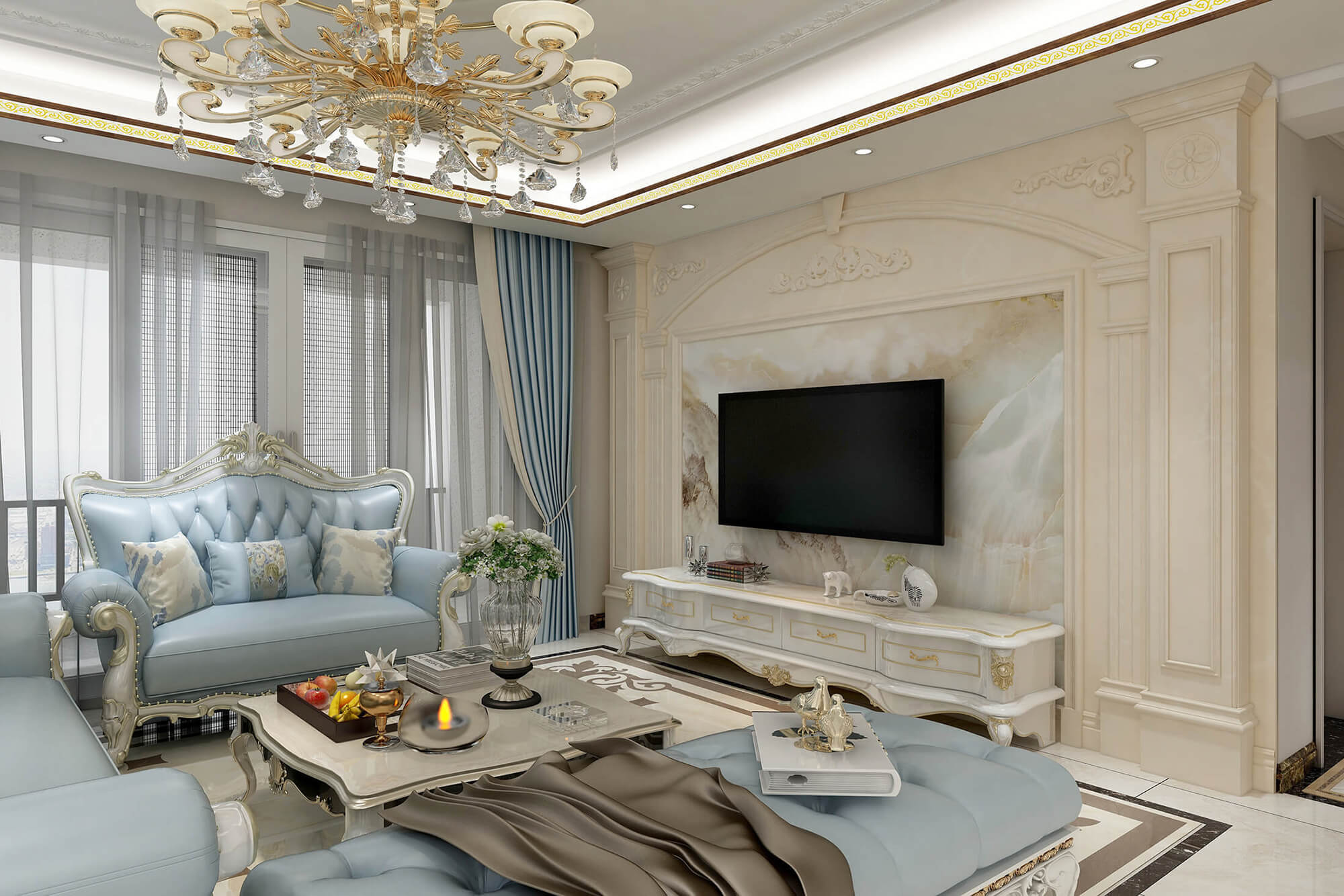 萊茵湖畔130m&sup2;歐式風(fēng)格案例