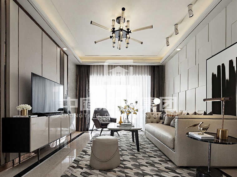 天池山&middot;中脊120平現(xiàn)代風格案例