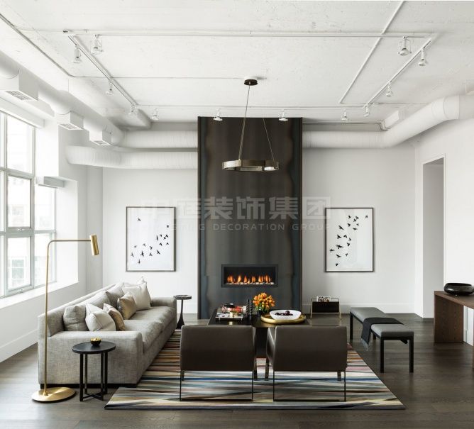 春江花月120m&sup2;工業(yè)風風格案例